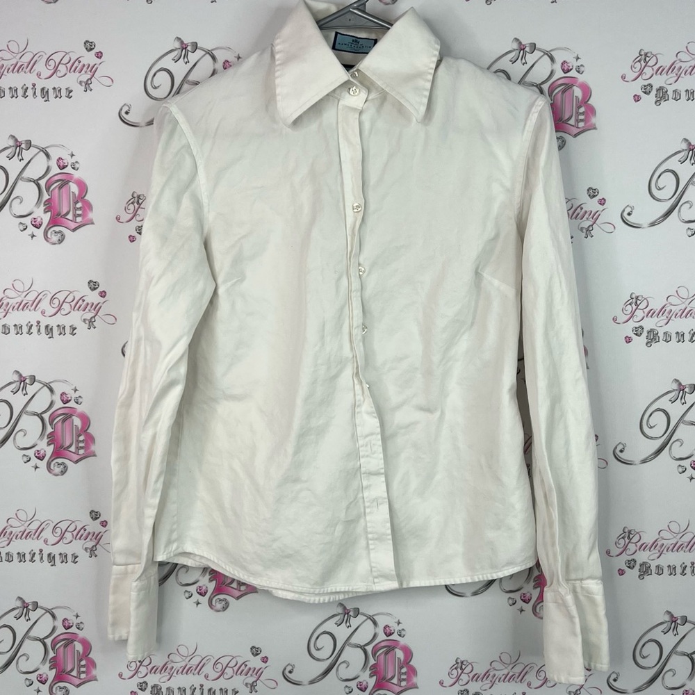 Hawes & Curtis button up massimo shirt collared collar White Dress Shirt